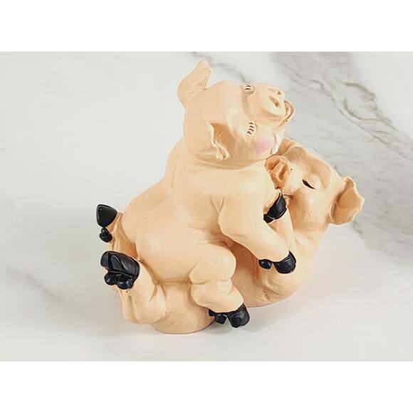 Kinky Sexy Pigs Figurine Piglet Piggy 3 1/2" Resin Year 90s Pig Lover Vintage - Picture 8 of 12